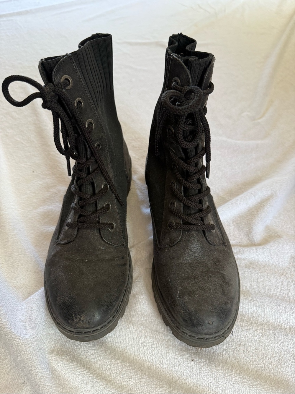 Blowfish Black Lace-Up Ankle Boots